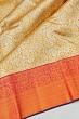 Kanchipuram Silk Tissue Brocade Gold Saree