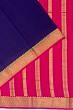 Mysore Silk Plain Dark Blue Saree