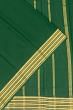 Mysore Silk Plain Bottle Green Saree