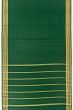 Mysore Silk Plain Bottle Green Saree