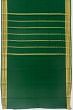 Mysore Silk Plain Bottle Green Saree