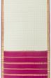 Mysore Silk Checks Off White Saree