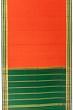 Mysore Silk Plain Orange Saree