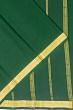 Mysore Silk Plain Bottle Green Saree