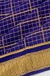 Mysore Silk Checks Royal Blue Saree