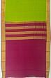 Mysore Silk Checks Green Saree