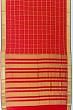 Mysore Silk Checks Red Saree