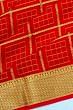 Mysore Silk Checks Red Saree