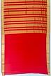 Mysore Silk Checks Red Saree