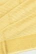 Mysore Silk Horizontal Lines Pale Yellow Saree