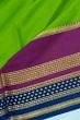 Mysore Silk Plain Parrot Green Saree