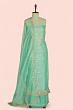 Organza Tissue Butta Sea Green Salwar Suit Set