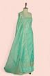 Organza Tissue Butta Sea Green Salwar Suit Set