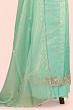 Organza Tissue Butta Sea Green Salwar Suit Set