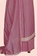 Organza Crushed Butta Purple Salwar Suit Set