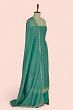 Organza Crushed Butta Sea Green Salwar Suit Set