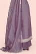 Organza Crushed Butta Purple Salwar Suit Set