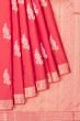 Classic Kanchipuram Silk Butta Dual Tone Pink And Orange Saree