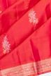 Classic Kanchipuram Silk Butta Dual Tone Pink And Orange Saree