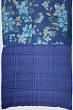 Satin Floral Printed Royal Blue Saree