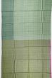 Tussar Plain Green Saree