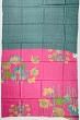 Tussar Vertical Lines Half And Half Green Saree