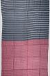 Tussar Vertical Lines Maroon And Black Saree