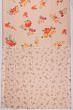 Chanderi Cotton Floral Printed Peach Saree