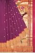 Paithani Silk Butta Purple Saree With Muniya Border