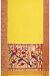 Paithani Silk Butta Yellow Saree With Triple Muniya Border