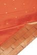 Paithani Silk Butta Orange Saree With Triple Muniya Border