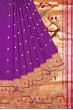 Paithani Silk Butta Violet Saree With Akruthi Border