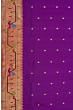 Paithani Silk Butta Violet Saree With Akruthi Border