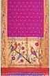 Paithani Silk Butta Purple Saree With Akruthi Border