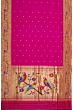 Paithani Silk Butta Rani Pink Saree With Akruthi Border