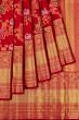 Pure Zari Kanchipuram Silk Jaal Red Saree