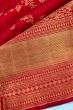 Pure Zari Kanchipuram Silk Jaal Red Saree