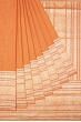 Banarasi Silk Checks Orange Saree