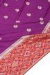 Banarasi Silk Butta Purple Saree