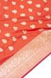 Banarasi Silk Butta Vermillion Orange Saree