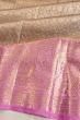 Kanchipuram Silk Brocade Cream Saree