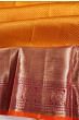 Kanchipuram Silk Brocade Orange Saree