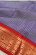 Kanchipuram Silk Checks Dark Blue Saree