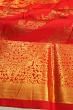 Kanchipuram Silk Leheriya Jaal Red Saree