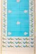 Rajkot Patola Silk Ikat Pastel Blue Saree With Attached Embroidery Patch