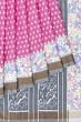 Rajkot Patola Silk Ikat Pink Saree With Embroidery Patch Border