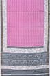 Rajkot Patola Silk Ikat Pink Saree With Embroidery Patch Border