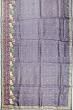 Organza Horizontal Lines And Butta Lilac Saree