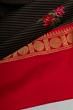 Kanchipuram Silk Horizontal Lines And Embroidery Butta Black Saree