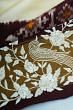 Rajkot Patola Silk Ikat White And Coffee Brown Saree With Embroidery Border